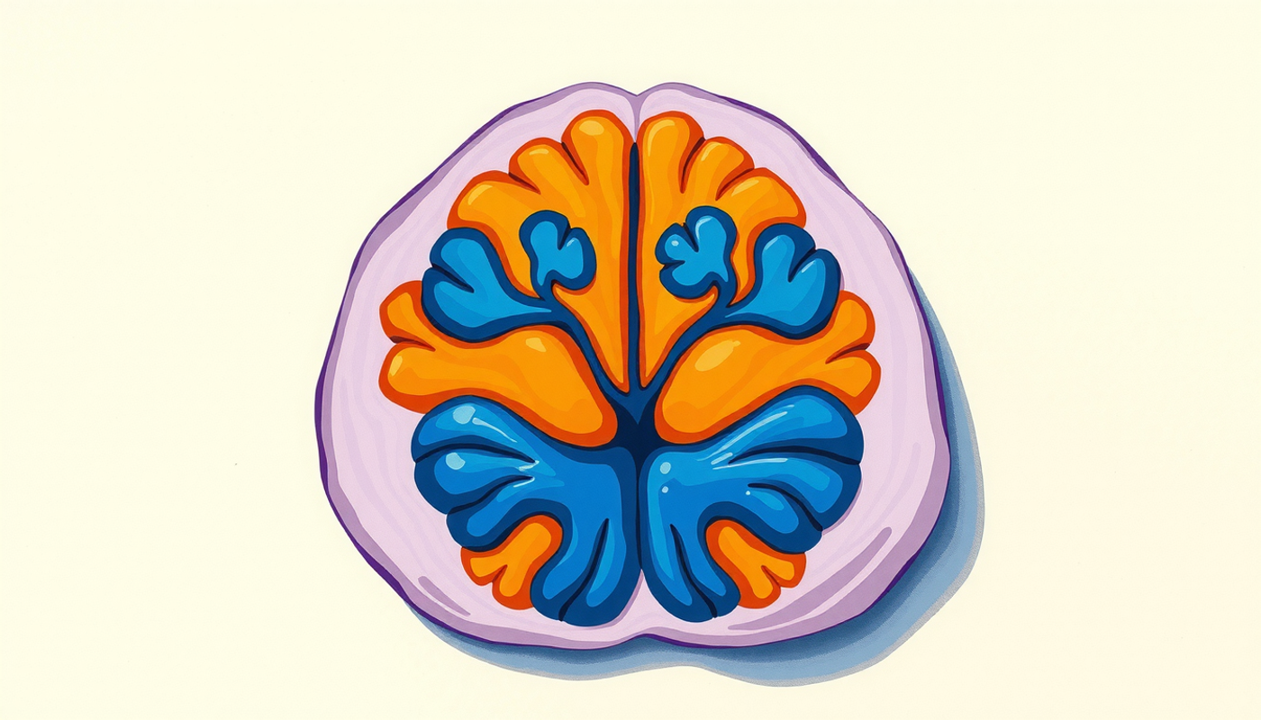 Cross-section of thalamus highlighting TRN as a selective filter.