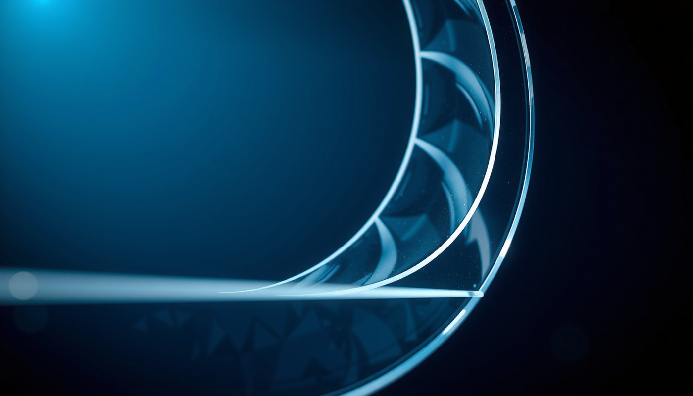 Abstract curves descending past a threshold, resembling the forgetting curve.