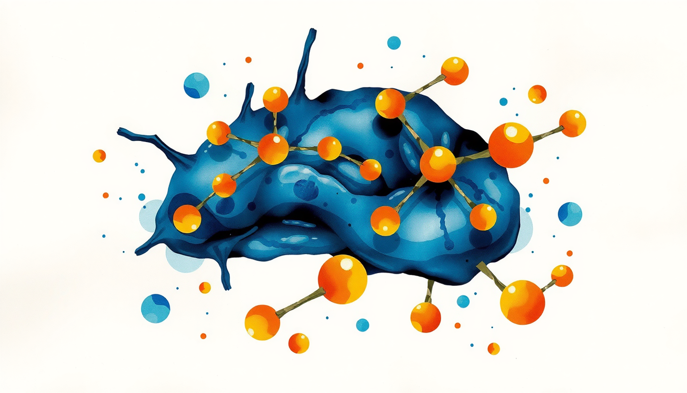 Acetylcholine and dopamine molecules interacting with a hippocampal neuron.