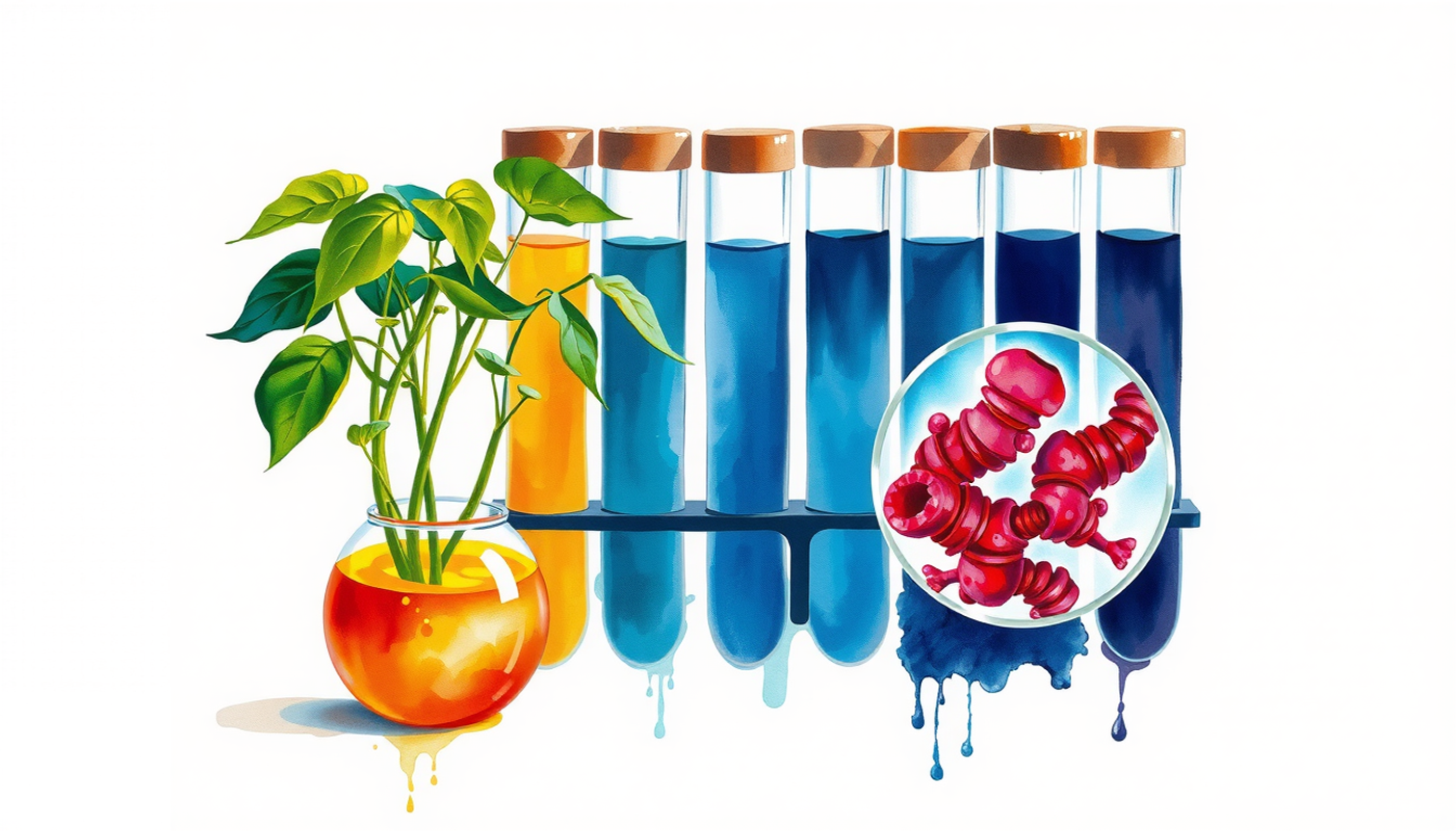 Clean laboratory countertop with colorful sample tubes and a petri dish.