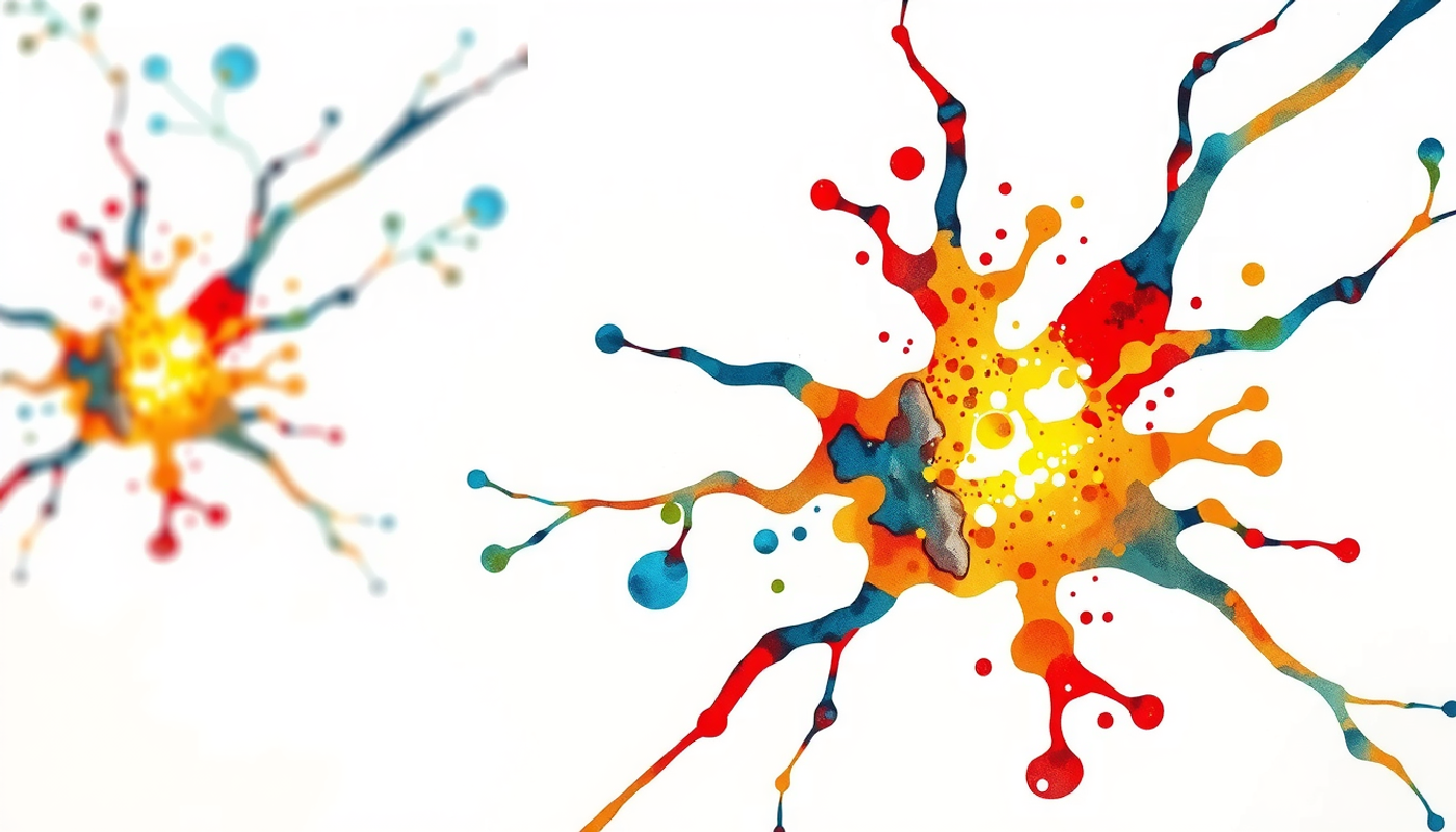 Microscopic view of synapses: cramming vs. spaced practice connections.