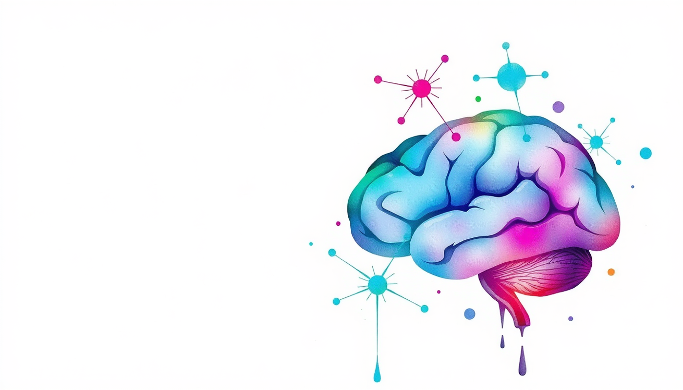 Stylized transparent brain highlighting prefrontal, premotor, and parietal regions.