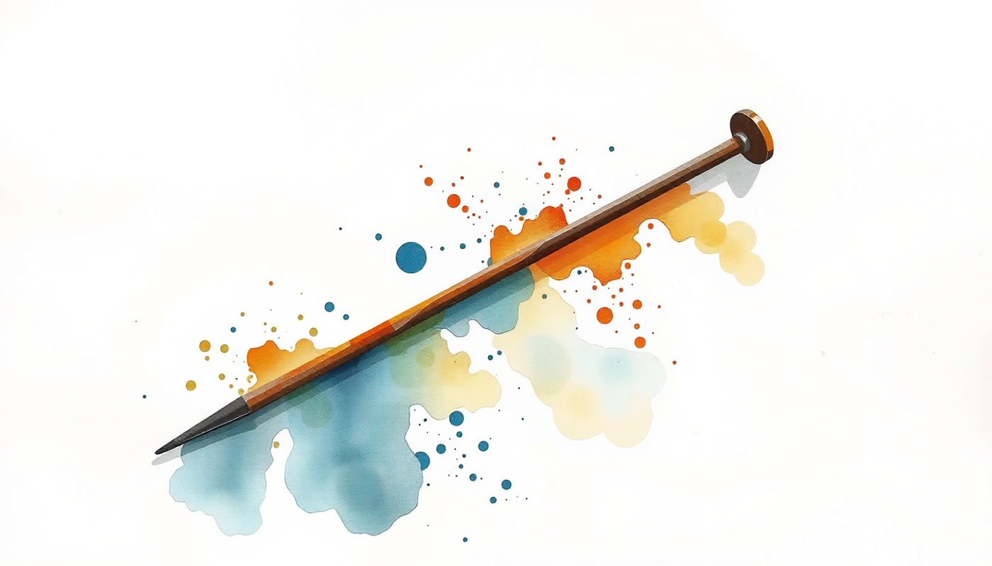 Weathered iron rod on dark velvet with dramatic lighting.