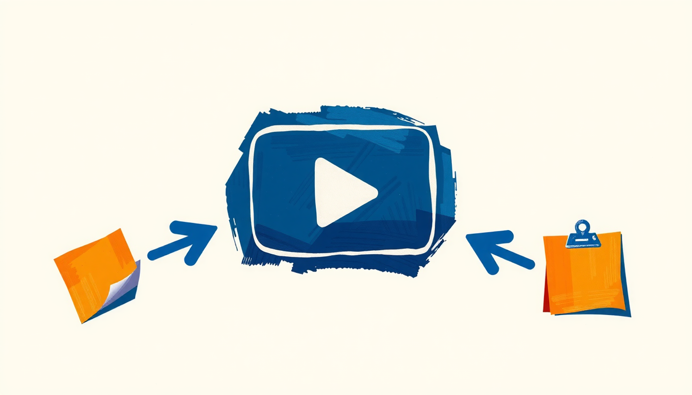 Three workflow paths from a video player to study formats.